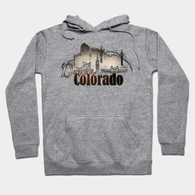 Denver Colorado skyline Hoodie by DimDom